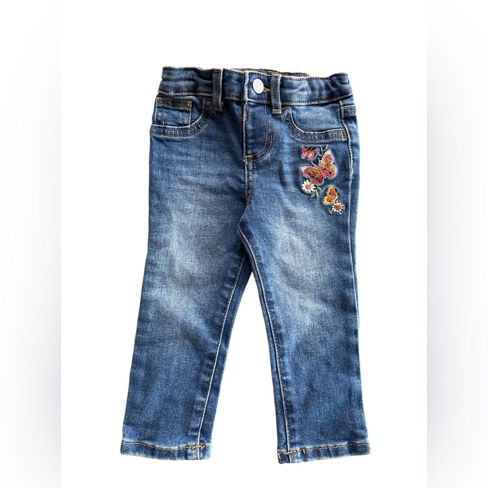 jumping beans Blue Denim Jeans with Butterfly Patch